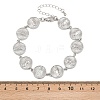 Flat Round with Virgin Mary Brass Link Chain for Women BJEW-K248-06B-P-5
