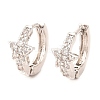 Brass Micro Pave Cubic Zirconia Hoop Earrings EJEW-F273-09E-P-1