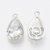 Alloy Cubic Zirconia Pendants ZIRC-Q017-051P-2