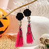 Halloween Alloy & Acrylic & Resin & Glass & Cotton Cord Tassel Dangle Earrings FS-WGA02EE-06-1