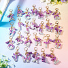 Alloy Resin Heart Keychains KEYC-TADJ0002-01G-J-6