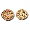 Handmade Reed Cane/Rattan Woven Beads WOVE-S119-22-3