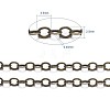 Brass Flat Oval Cable Chains CHC029Y-AB-6