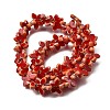 Picasso Baking Paint & Golden Metal Enlaced Glass Beads Strands GL-CBA98F0-02A-3