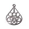 Tarnish Resistant 201 Stainless Steel Filigree Pendants STAS-O092-21-1