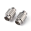 Smooth 304 Stainless Steel Magnetic Clasps with Glue-in Ends STAS-C005-1-2