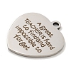 Non-Tarnish Teachers' Day 201 Stainless Steel Pendants STAS-L079-23P-04-2