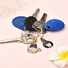 Cat Alloy Enamel Pendant Locking Stitch Markers HJEW-YW00021-6