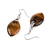 Natural Tiger Eye Dangle Earrings EJEW-F343-B05-3