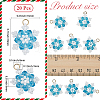 20Pcs Glass Seed Beaded Snowflake Pendants FIND-SC0020-41-2