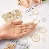 Yilisi 48Pcs 8 Style Alloy Linking Rings FIND-YS0001-12-15