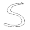 Tarnish Resistant Box Chain Necklace for Men LS-NJEW-F027-17-2.5mm-3
