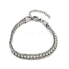 304 Stainless Steel Curb Chain Bracelets for Women BJEW-Z143-21P-4