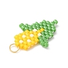 Handmade Glass Seed Beaded Corn Pendants PALLOY-MZ00605-3