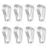 DICOSMETIC 8Pcs Rhodium Plated 925 Sterling Silver Snap on Pendant Bails STER-DC0001-45-1