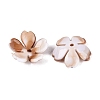 Two Tone Opaque Plastic Bead Caps KY-N025-48-2