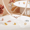   6Pcs 3 Colors Brass Micro Pave Clear Cubic Zirconia Fold Over Clasps KK-PH0006-64-5