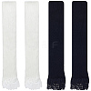 2 Pairs 2 Colors Acrylic Fibers Long Mesh Lace Gloves AJEW-CN0006-66-1