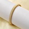 304 Stainless Steel Flat Snake Chains Cuff Bangles for Women BJEW-A067-06G-3