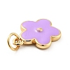 Rack Plating Brass Enamel Charms KK-G387-09G-04-3