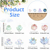 200Pcs 4 Styles Acrylic & Resin Bead Caps FIND-YW0010-10-3