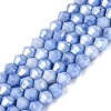 Anti-Tarnish Electroplate Bicone Glass Beads Strands EGLA-T021-4mm-16-15-1