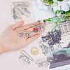 8Pcs 8 Style Nurse's Cap & Infusion Bottle & Caduceus Alloy Charms Safety Pin Brooch JEWB-FH0001-24-3