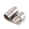 Tarnish Resistant 304 Stainless Steel Magnetic Clasps with Glue-in Ends STAS-E006-40-4