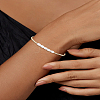 1Pc Brass Braided Bead Bracelets BJEW-LP0004-44-1