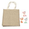 Jute Tote Bags Soft Cotton Handles Laminated Interior ABAG-F003-05-1