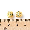 Brass Micro Pave Cubic Zirconia European Beads KK-U067-08G-02-2