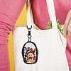 4Pcs 4 Styles Mini Oval Transparent PVC Zipper Coin Purse Wallets Bags with Clasps and Balls AJEW-GO0001-94-6