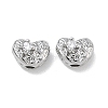 Brass Micro Pave Clear Cubic Zirconia Beads CU-CBA91C0-04P-1