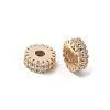 Brass Micro Pave Cubic Zirconia Daisy Spacer Beads KK-U052-32G-NF-1