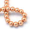 Baking Painted Pearlized Glass Pearl Round Bead Strands HY-Q330-8mm-33-4