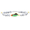 Palestine Map 304 Stainless Steel Enamel Link Bracelets FS-WGEA228-14-1