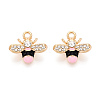 Alloy Rhinestone and Enamel Pendants PALLOY-T092-41G-02-1