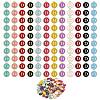 120Pcs 12 Colors Golden Plated Alloy Charms ENAM-SZ0001-64D-1
