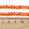 Electroplate Transparent Glass Beads Strands EGLA-A046-01B-24-4