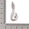 Non-Tarnish 304 Stainless Steel Hook Clasps STAS-C109-07P-3