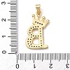 Rack Plating Brass Micro Pave Cubic Zirconia Pendants KK-D535-01B-RS-3