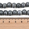 Handmade Fancy Antique Glazed Porcelain Ceramic Round Beads Strands PORC-L019-8mm-04-4