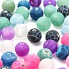 60Pcs 6 Colors Natural Weathered Agate Beads Strands G-FS0001-96-5