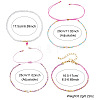 4Pcs 4 Styles Natural Gemstone Round Beaded Bracelets & Glass Seed Beads Adjustable Bracelets & Glass Round Beaded Charm Bracelets Set for Women EV4256-1-3