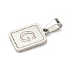 304 Stainless Steel Pave Natural White Shell Pendants STAS-S130-03P-G-2