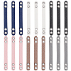 18Pcs 6 Colors Imitation Leather Bag Webbing Straps with Silver Color Plated Metal Eyelets for Bag Accessories DIY-NB0016-35-1