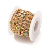 Brass & Glass Seed Beaded Chain KK-CBA3B44-04G-3