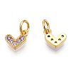 Brass Micro Pave Cubic Zirconia Charms KK-N227-33G-09-NF-1