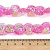 Electroplate Baking Paint Transparent Glass Beads Strands GL-CBA17FF-01J-4