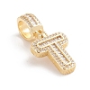 Brass Micro Pave Cubic Zirconia Pendants ZIRC-G165-13G-T-2